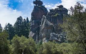 Rocas de Peñas Cargadas entre oyameles
